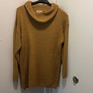 Timing Mustard Cowl Neck Sweater